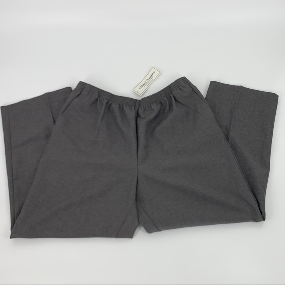 Alfred Dunner Gray Straight Leg Pants
